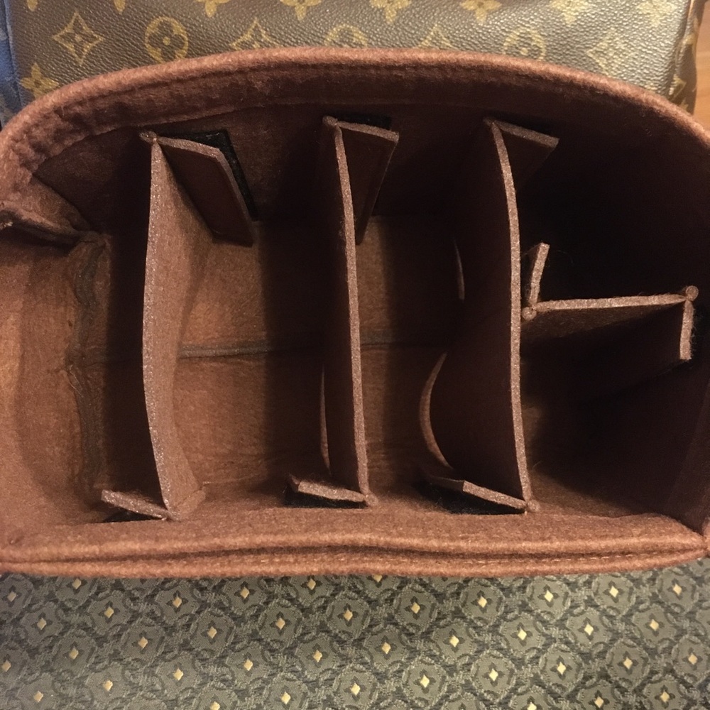 Purse Tote Large Rich Brown Insert MM speedy 35 - Picture 2 of 8